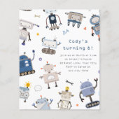 バジェットロボット誕生日パーティーの招待状 (正面)