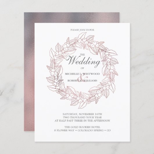 バジェットロマンエレガントバラ金ゴールド結婚リース (正面/裏面)