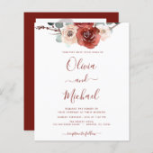 バジェットロマンチック写真ブルゴーニュ結婚の秋 (正面/裏面)