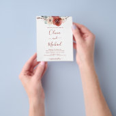 バジェットロマンチック写真ブルゴーニュ結婚の秋 チラシ (手)