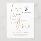 バジェットロマンチック引用文ホワイト結婚金ゴールドの救日付 (正面)