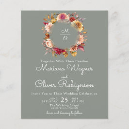 バジェットロマンチック秋フローラセージグリーン結婚ズ