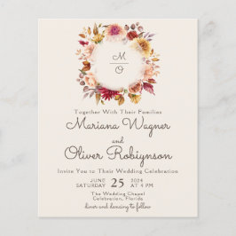 バジェットロマンチック秋フローラ結婚アイボリー