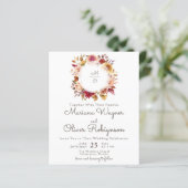 バジェットロマンチック秋フローラ結婚式招待状 (スタンド正面)