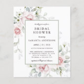 バジェットロマンチック |フローラブライダルシャワーフライヤー (正面)