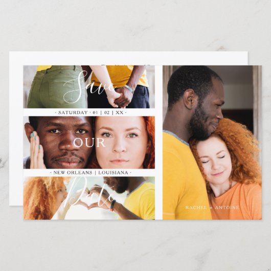 バジェットロマンチッ結婚ク4婚約したの写真コラージュ (正面/裏面)