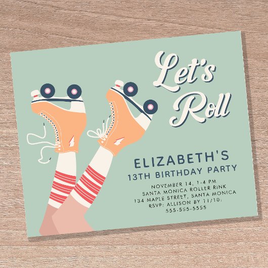 バジェットローラースケートで滑るガールズバースデーパーティー