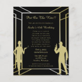 バジェットローリング20フラッパーガールアールデコ招待状 (正面)