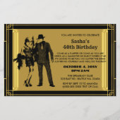 バジェットローリング20フラッパーガールギャングスター招待状 (正面)