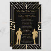 バジェットローリング20フラッパー女の子ギャング招待状 (正面/裏面)