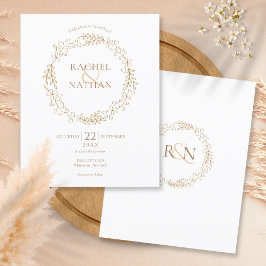 バジェットローレルガーランド結婚式招待状