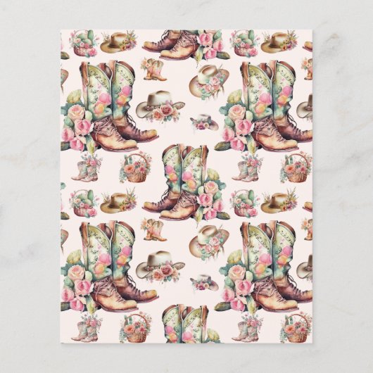 バジェットワイルドウエスト女性のカーボーイ誕生日パーティー (裏面)