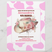 バジェットワイルドウエスト女性のカーボーイ誕生日パーティー チラシ (正面)