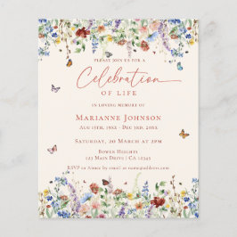 バジェットワイルドフラワーお祝い記念碑 チラシ