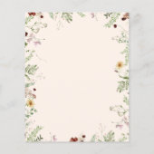 バジェットワイルドフラワーズインピンクベビーブランチ招待状 (裏面)