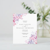 バジェットワイルドフラワーズフローラ結婚式招待状 (スタンド正面)