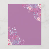 バジェットワイルドフラワーズフローラ結婚式招待状 (裏面)