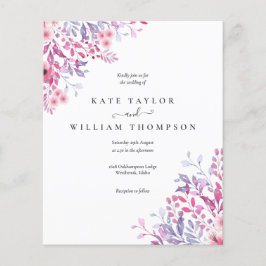 バジェットワイルドフラワーズフローラ結婚式招待状