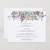 バジェットワイルドフラワーズメドウブライダルシャワー招待 (正面/裏面)