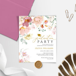 バジェットワイルドフラワーズ卒業パーティー招待状