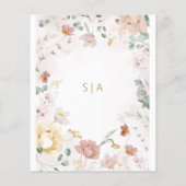 バジェットワイルドフラワーズ結婚式招待状 (裏面)