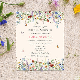 バジェットワイルドフラワーズ&蝶ブライダルシャワー