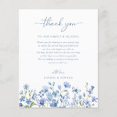 バジェットワイルドフラワーダスティブルーサンキューカード チラシ (正面)