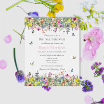 バジェットワイルドフラワーバタフライフローラブライダルシャワー