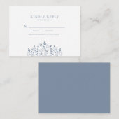 バジェットワイルドフラワーフローラウェディングRSVPカード ノートカード (正面/裏面)