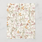 バジェットワイルドフラワーフローラ50th誕生日招待状 チラシ (裏面)