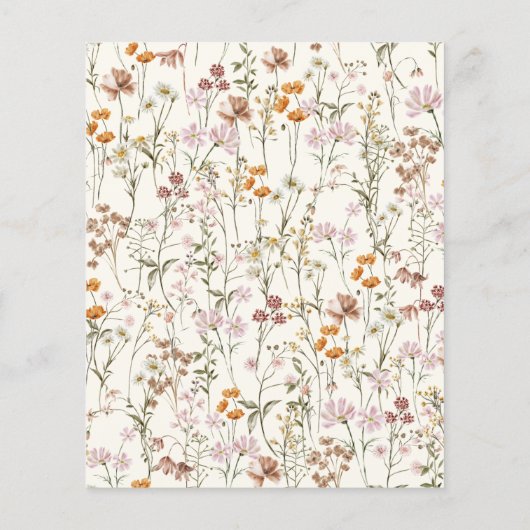 バジェットワイルドフラワーフローラ60th誕生日招待状 チラシ (裏面)