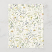 バジェットワイルドフラワーベビーイン開花招待状 (裏面)