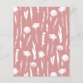 バジェットワイルドフラワーベビーシャワー招待状 (裏面)