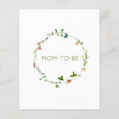 バジェットワイルドフラワーベビーシャワー招待状 (裏面)