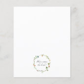 バジェットワイルドフラワーベビーシャワー招待状 (裏面)