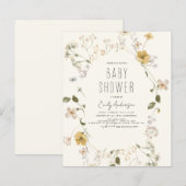 バジェットワイルドフラワーボホベイビーシャワーエレガントモダン (正面/裏面)