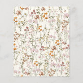 バジェットワイルドフラワーボホベイビーシャワーエレガントモダン チラシ (裏面)