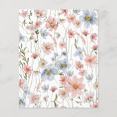 バジェットワイルドフラワー庭園の結婚式招待状 チラシ (裏面)