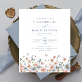 バジェットワイルドフラワー庭園の結婚式招待状 チラシ