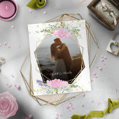 バジェットワイルドフラワー春フォト結婚式招待状