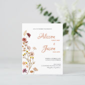バジェットワイルドフラワー秋の結婚式招待状 (スタンド正面)