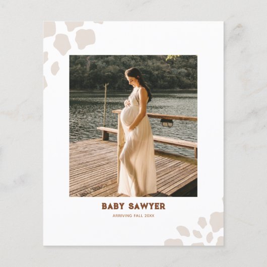 バジェットワイルドワイルドウエスト男の赤ちゃんシャワー招待状 チラシ (裏面)