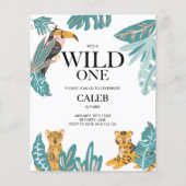 バジェットワイルドワンカワイジャングルテーマファースト招待状 (正面)