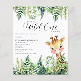 バジェットワイルドワンキリン赤ちゃんシャワー招待状 チラシ