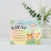 バジェットワイルドワンサファリアニマルベビーシャワー招待状 (スタンド正面)