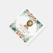 バジェットワイルドワンサファリアニマルボーイバースデーパーティー スタンダードカクテルナプキン (角)