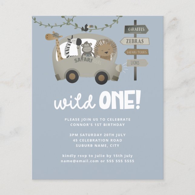 バジェットワイルドワンサファリブルーボーイファースト誕生日 (正面)