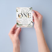 バジェットワイルドワンサファリ1st誕生日パーティー写真 チラシ (手)