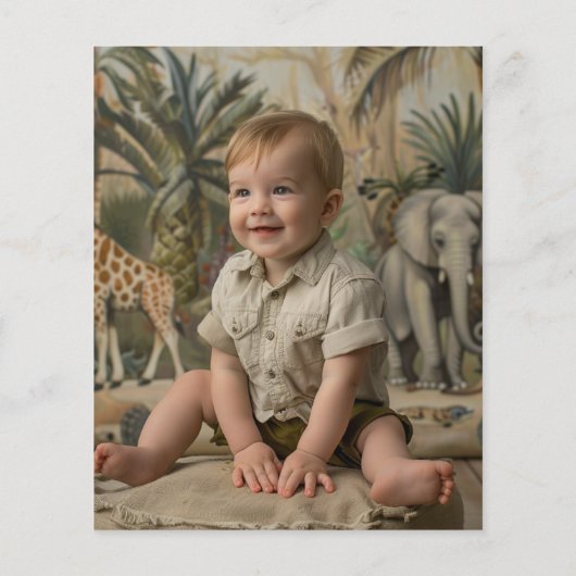 バジェットワイルドワンサファリ1st誕生日パーティー写真 チラシ (裏面)