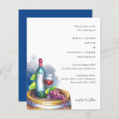 バジェットワインとブドウの試飲モダン結婚の (正面/裏面)